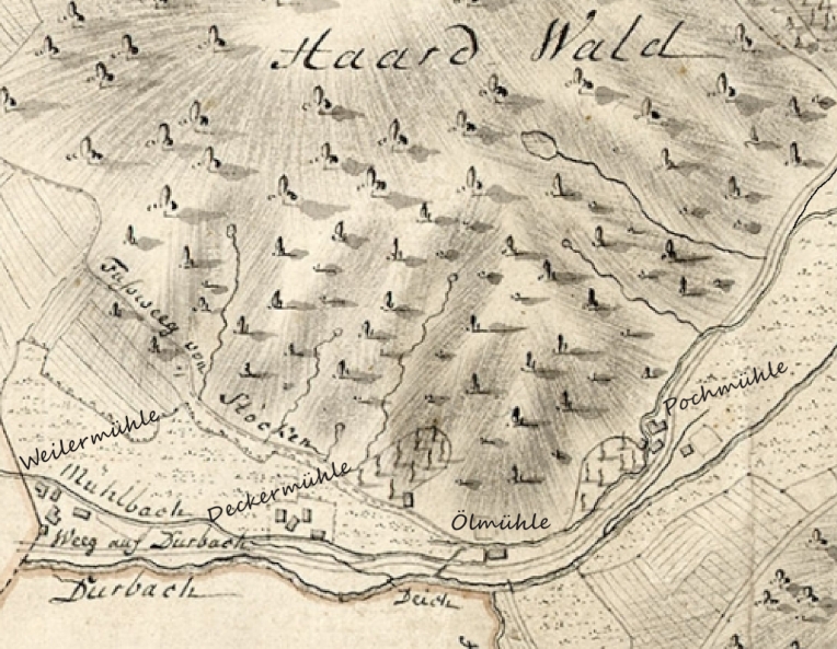 Karte Durbach 1760 Ausschnitt_Ölmühle_Web1